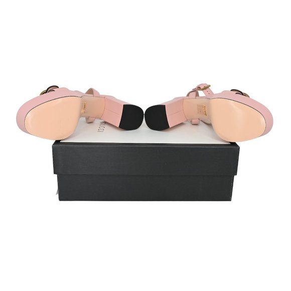 Gucci GG Marmont Leather Platform Sandals - Picture 14 of 16